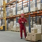 warehouse worker moving inventory