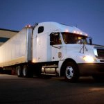 truck in a loading bay