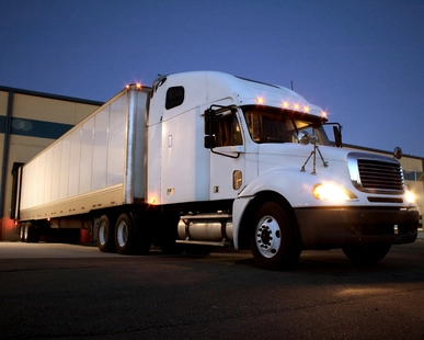 truck in a loading bay