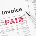 Invoice with a "Paid" Stamp