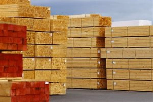 stacks of lumber
