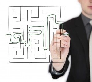 corporate solving puzzle