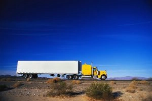semi trailer on the road - truck