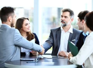 business team shaking hands