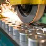 finishing metal working on horizontal surface grinder machine